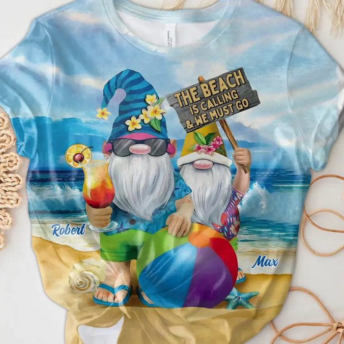 Custom Personalized Beach T-Shirt - Gift Idea For Beach Lover - The Beach Is Calling & Me Must Go