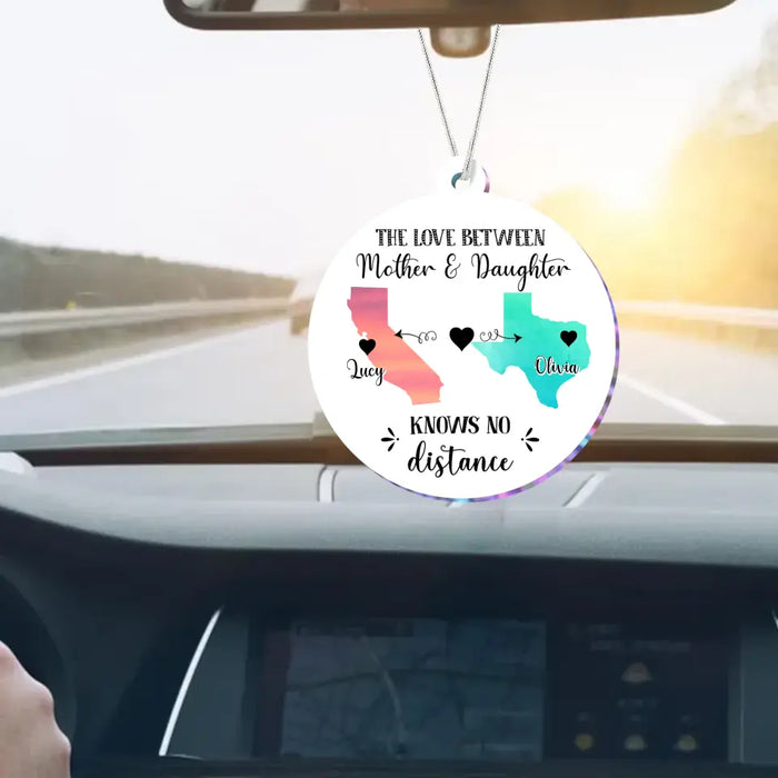 Personalized Mother Daughter Long Distance Circle Acrylic Ornament - Gift Idea For Mother And Daughter