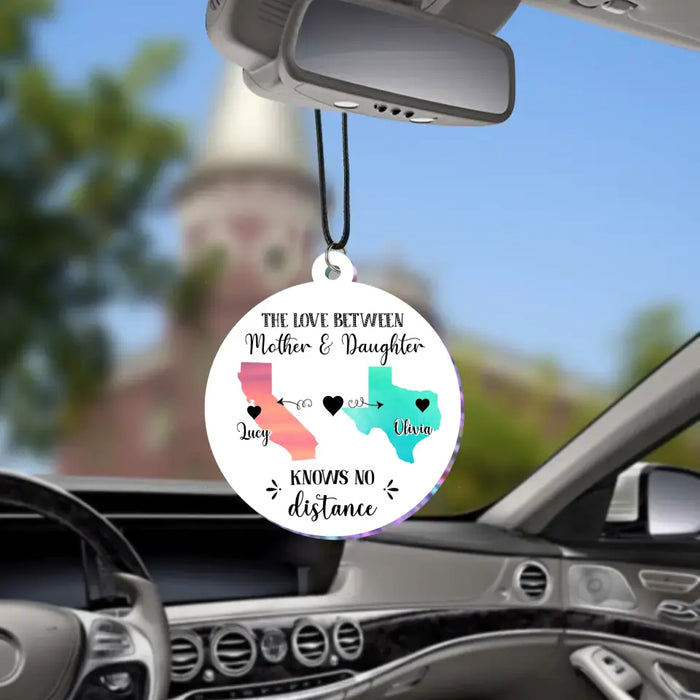 Personalized Mother Daughter Long Distance Circle Acrylic Ornament - Gift Idea For Mother And Daughter