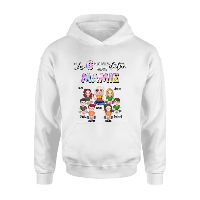 Custom Personalized Grandma Shirt/Hoodie - Upto 6 Kids - Mother's Day Gift Idea for Mom/Grandma - Les 6 Plus Belles
Raisons D'être
Mamie