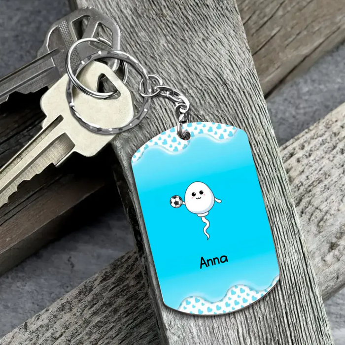 Custom Personalized Sperms Aluminum Keychain- Upto 5 Sperms - Gift Idea For Mother's Day - Thanks For Not Swallowing Us