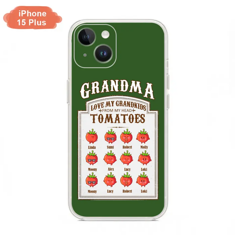 Personalized Grandma Tomatoes Phone Case - Gift Idea For Mother's Day/Grandma - Up to 12 Tomatoes - Case For iPhone/Samsung