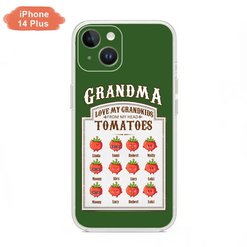 Personalized Grandma Tomatoes Phone Case - Gift Idea For Mother's Day/Grandma - Up to 12 Tomatoes - Case For iPhone/Samsung