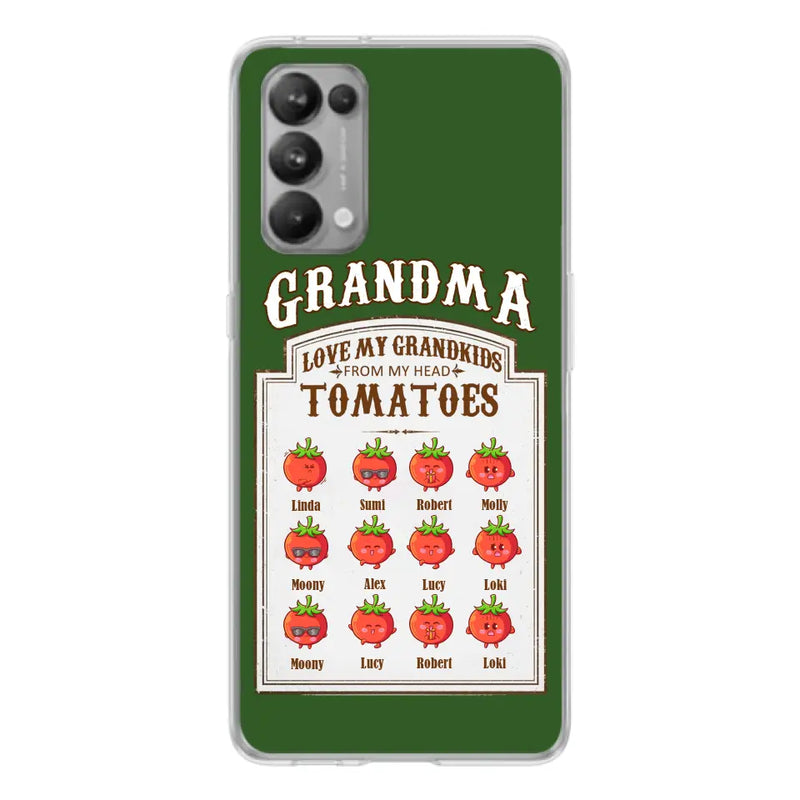 Personalized Grandma Tomatoes Phone Case - Gift Idea For Mother's Day/Grandma - Up to 12 Tomatoes - Case For Oppo/Xiaomi/Huawei