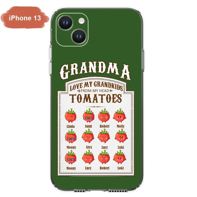 Personalized Grandma Tomatoes Phone Case - Gift Idea For Mother's Day/Grandma - Up to 12 Tomatoes - Case For iPhone/Samsung
