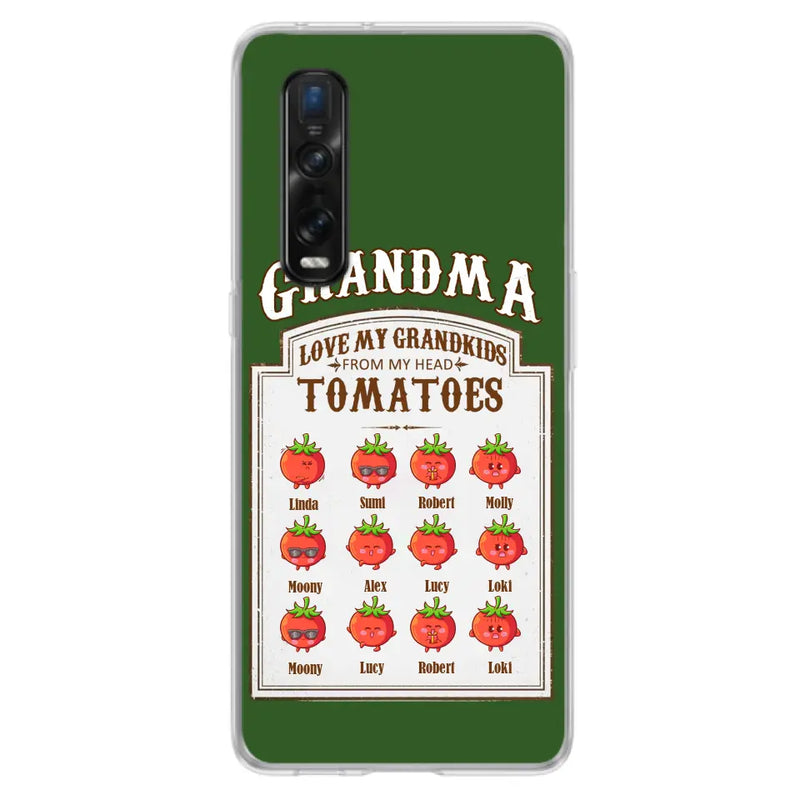 Personalized Grandma Tomatoes Phone Case - Gift Idea For Mother's Day/Grandma - Up to 12 Tomatoes - Case For Oppo/Xiaomi/Huawei