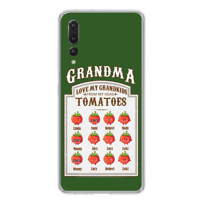 Custom Personalized Grandma Tomatoes Phone Case - Gift Idea For Mother's Day/Grandma- Upto 12 Tomatoes - Case For Oppo/ Xiaomi/ Huawei