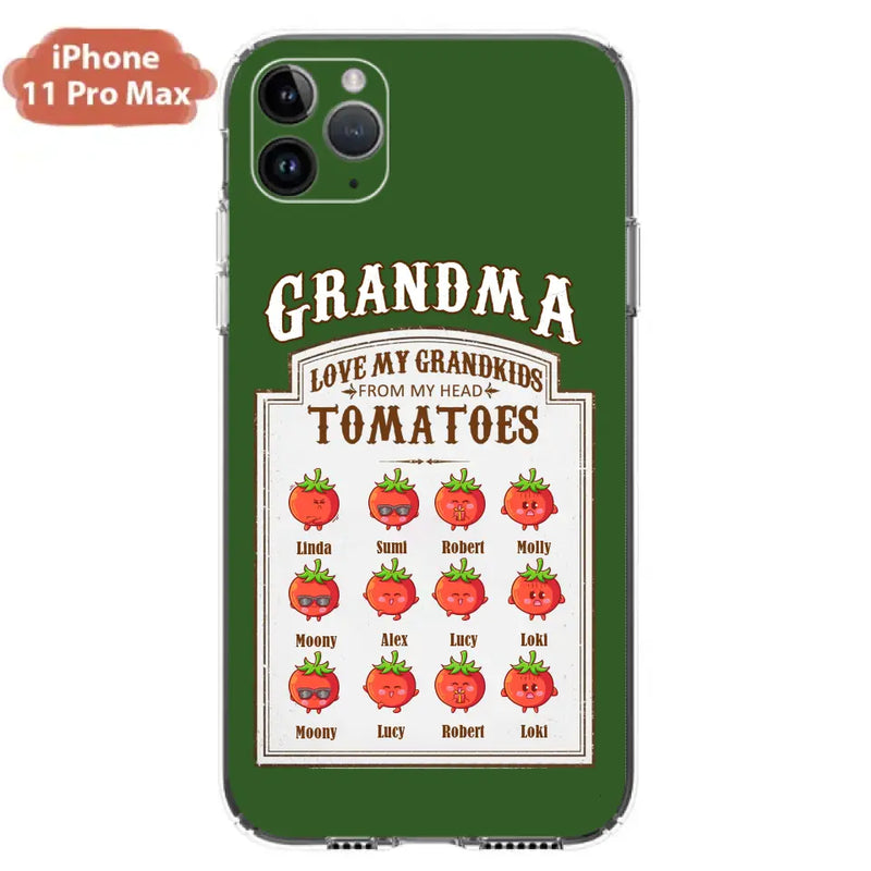 Personalized Grandma Tomatoes Phone Case - Gift Idea For Mother's Day/Grandma - Up to 12 Tomatoes - Case For iPhone/Samsung