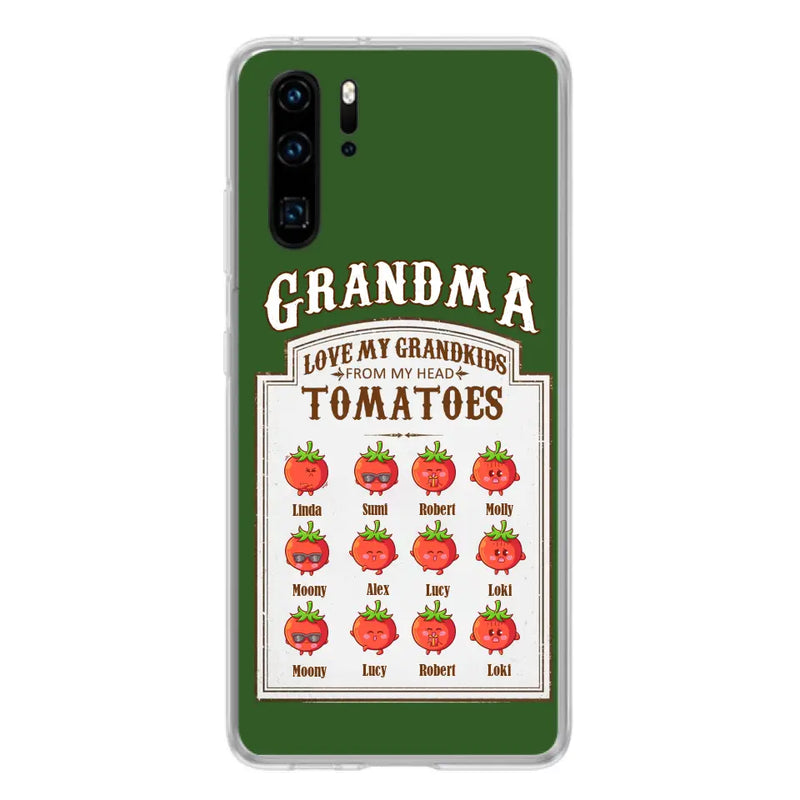 Personalized Grandma Tomatoes Phone Case - Gift Idea For Mother's Day/Grandma - Up to 12 Tomatoes - Case For Oppo/Xiaomi/Huawei
