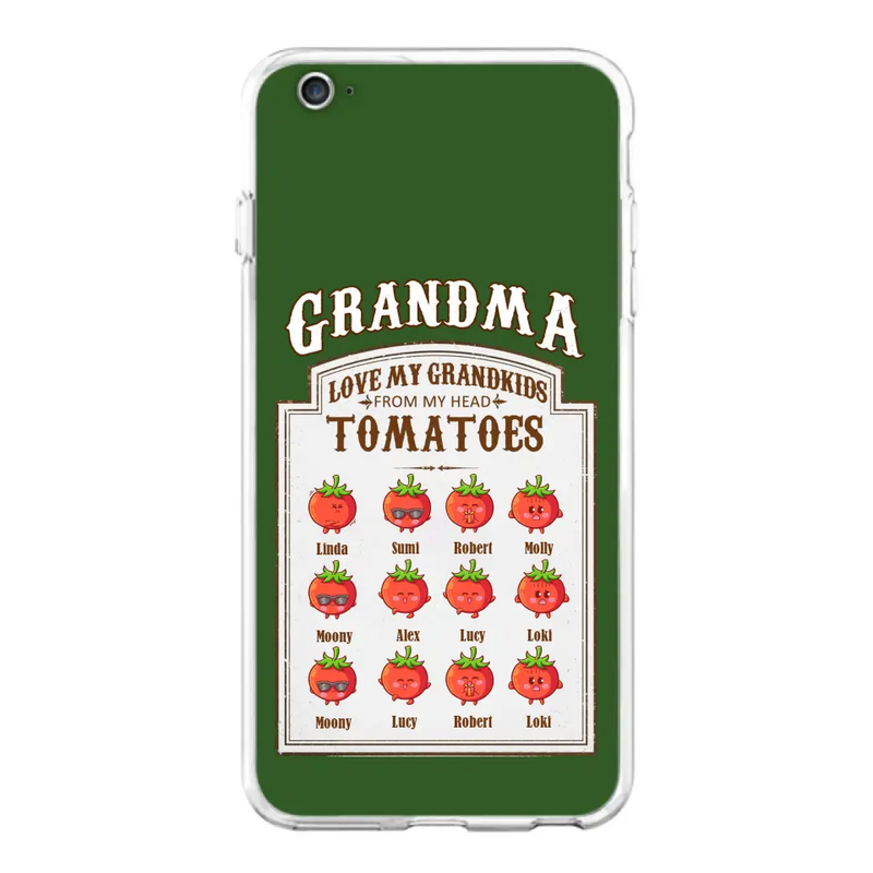 Personalized Grandma Tomatoes Phone Case - Gift Idea For Mother's Day/Grandma - Up to 12 Tomatoes - Case For iPhone/Samsung