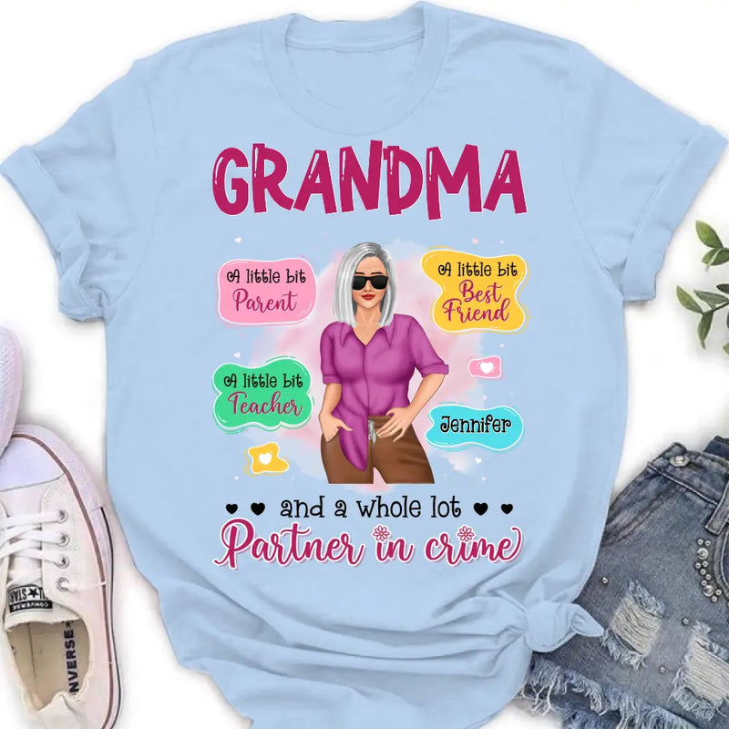 Personalized Grandma Mom Shirt - Mother's Day Gift Idea for Mom/Grandma - Partner In Crime