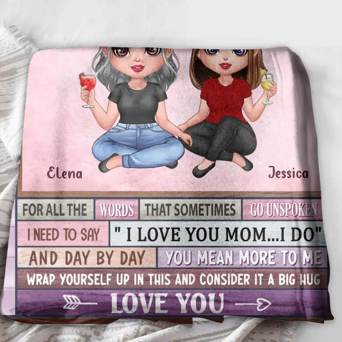 Custom Personalized To My Mom Quilt/ Fleece Throw Blanket - Mother's Day Gift Idea To Mom - For All The Times That I Forget To Say Thank You