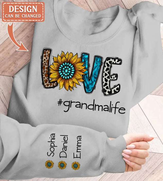 Custom Personalized Love Grandma Life AOP Sweater - Up to 10 Names - Mother's Day Gift Idea for Mom/ Grandma