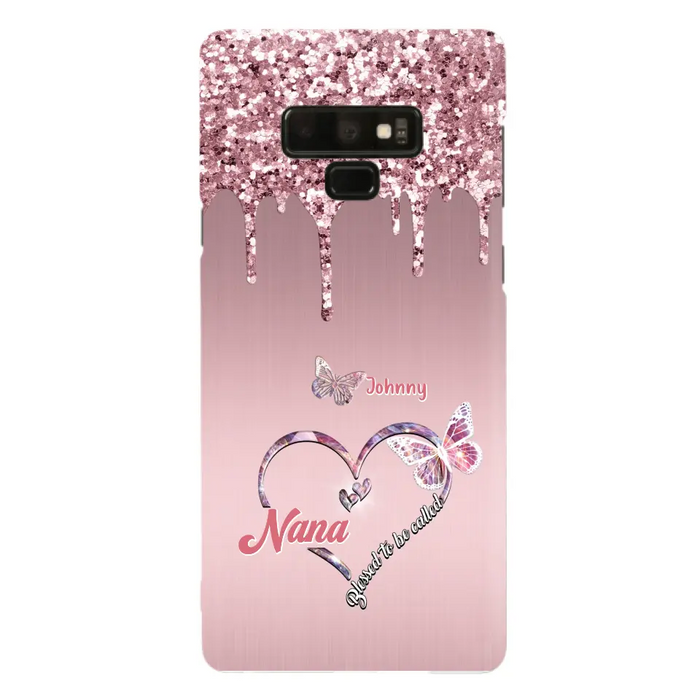 Custom Personalized Grandma Phone Case - Upto 10 Kids - Gift Idea For Mom/ Grandma/ Mother's Day - Case for iPhone/Samsung - Blessed To Be Called Nana