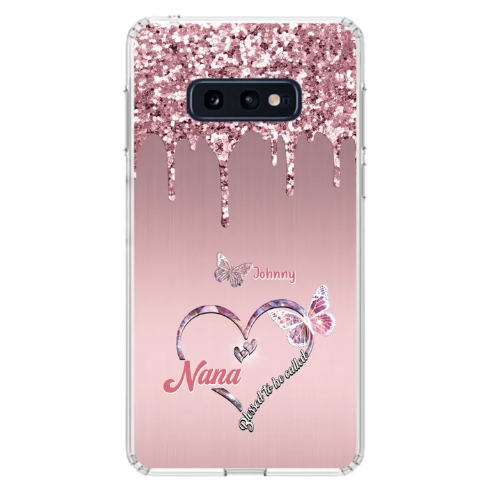 Custom Personalized Grandma Phone Case - Upto 10 Kids - Gift Idea For Mom/ Grandma/ Mother's Day - Case for iPhone/Samsung - Blessed To Be Called Nana