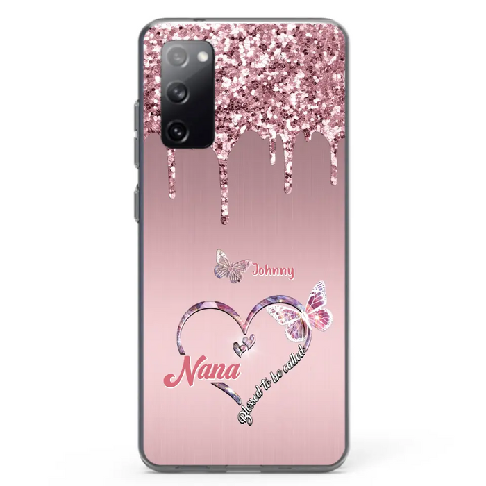 Custom Personalized Grandma Phone Case - Upto 10 Kids - Gift Idea For Mom/ Grandma/ Mother's Day - Case for iPhone/Samsung - Blessed To Be Called Nana