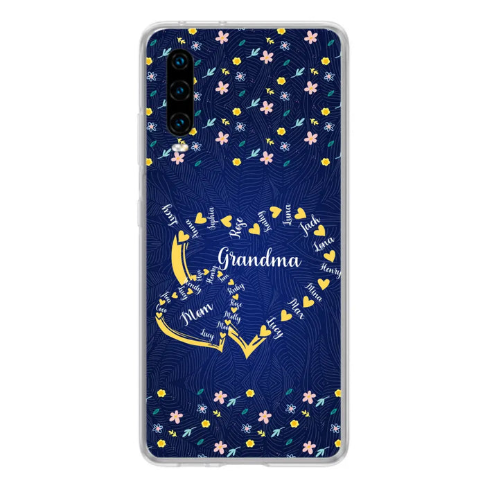 Custom Personalized Grandma Mom Phone Case - Gift Idea For Mother's Day - Upto 12 Kids - Case For Oppo/Xiaomi/Huawei