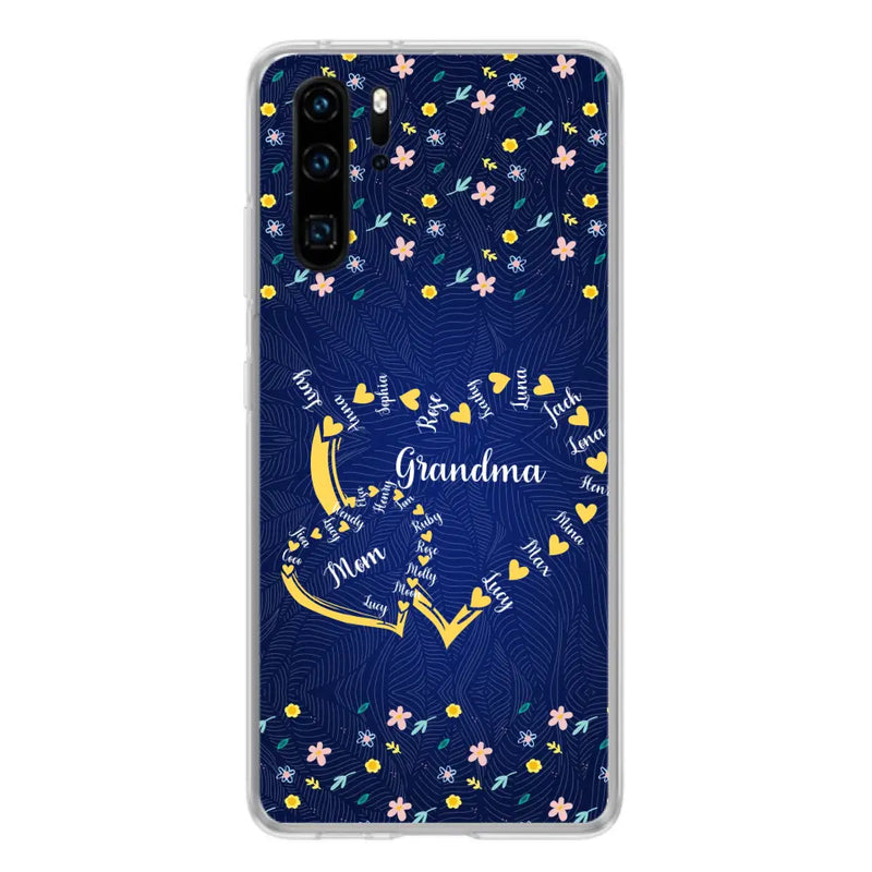Personalized Grandma Mom Phone Case - Gift Idea For Mother's Day - Up to 12 Kids - Case For Oppo/Xiaomi/Huawei