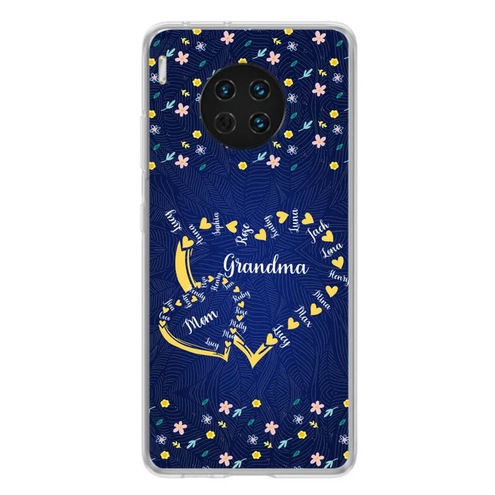 Custom Personalized Grandma Mom Phone Case - Gift Idea For Mother's Day - Upto 12 Kids - Case For Oppo/Xiaomi/Huawei
