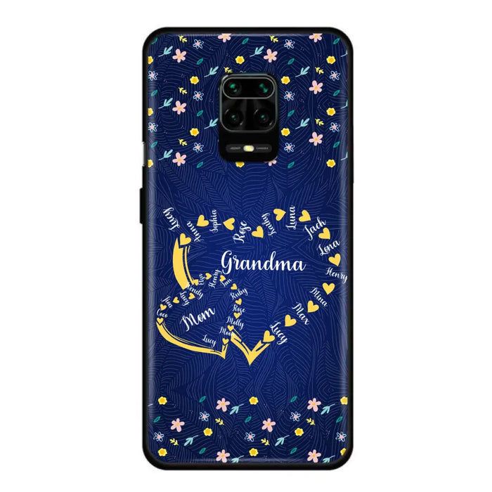 Custom Personalized Grandma Mom Phone Case - Gift Idea For Mother's Day - Upto 12 Kids - Case For Oppo/Xiaomi/Huawei