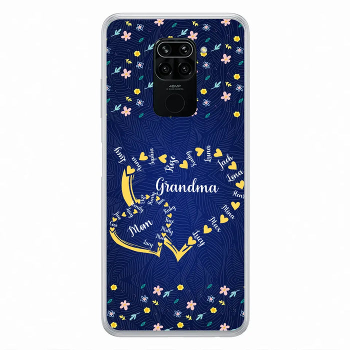 Custom Personalized Grandma Mom Phone Case - Gift Idea For Mother's Day - Upto 12 Kids - Case For Oppo/Xiaomi/Huawei