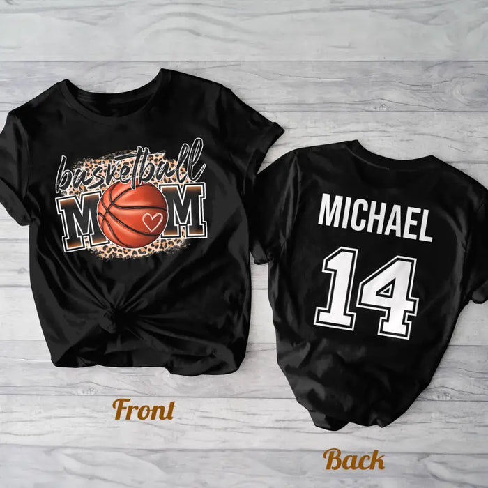 Custom Personalized Basketball Mom AOP T-Shirt - Mother's Day Gift Idea for Mom/Grandma