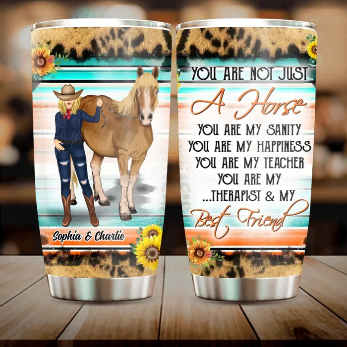 Custom Personalized Horse Girl Tumbler - Gift Idea For Horse Lover - You Are My Best Friend