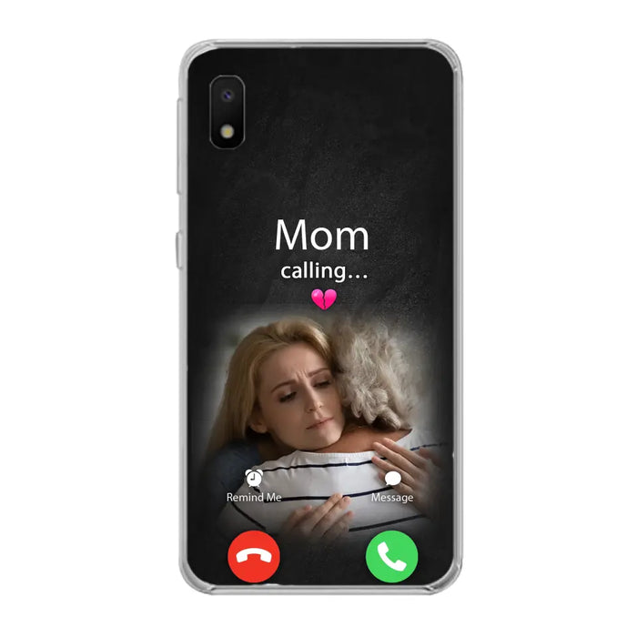 Custom Personalized Memorial Mom Phone Case - Upload Photo - Memorial Gift Idea For Mom/ Dad - Mom Calling - Case For iPhone And Samsung