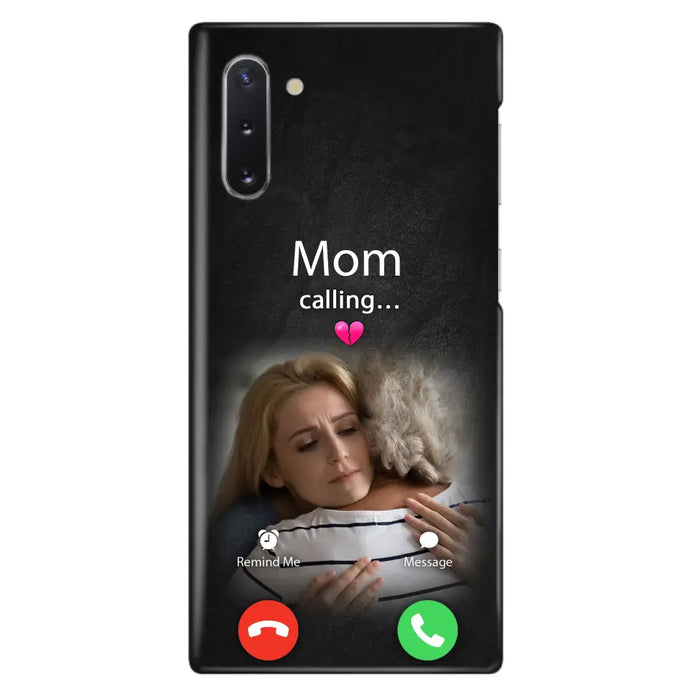 Custom Personalized Memorial Mom Phone Case - Upload Photo - Memorial Gift Idea For Mom/ Dad - Mom Calling - Case For iPhone And Samsung