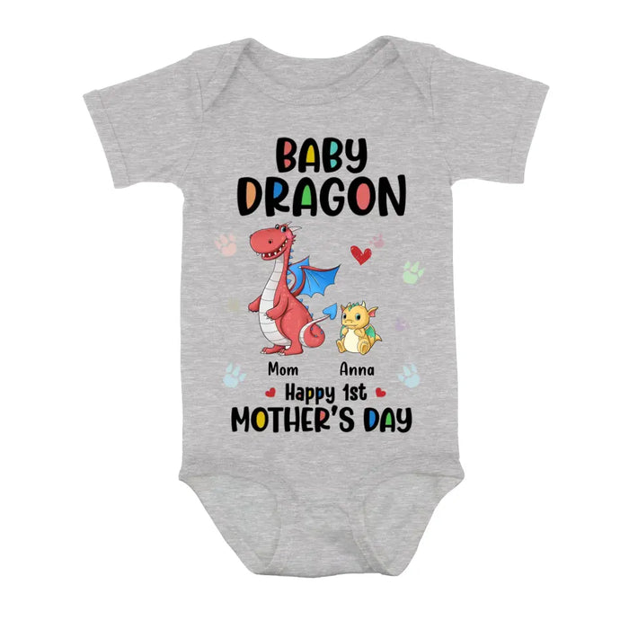Personalized Dragon Shirt/Baby Onesie - Gift Idea For Mother's Day - Mother Of Dragon Happy 1st Mother's Day