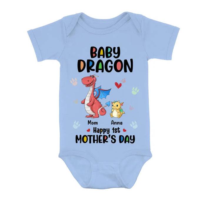 Personalized Dragon Shirt/Baby Onesie - Gift Idea For Mother's Day - Mother Of Dragon Happy 1st Mother's Day