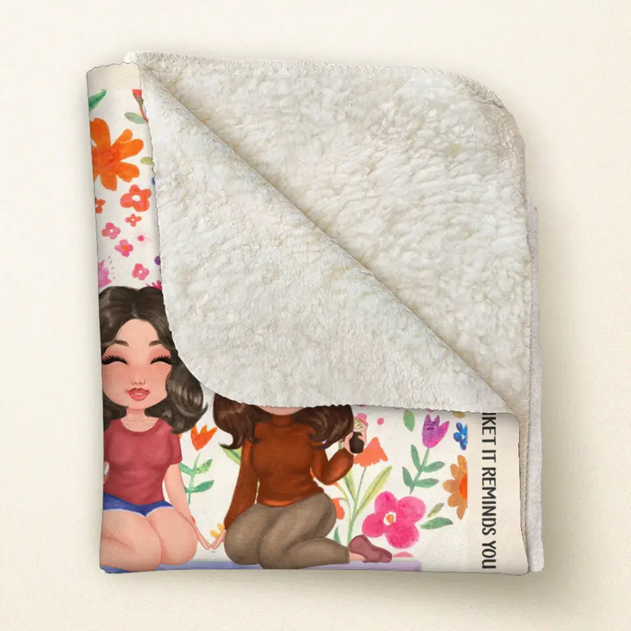 Personalized Mom & Daughter Quilt/Fleece Throw Blanket - Mother's Day Gift Idea To Mom - We Love You