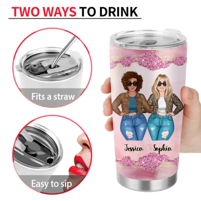 Custom Personalized Mom Daughter Tumbler - Gift Idea For Mother's Day - Mom You're My Favorite Bitch To Bitch About Bitches With