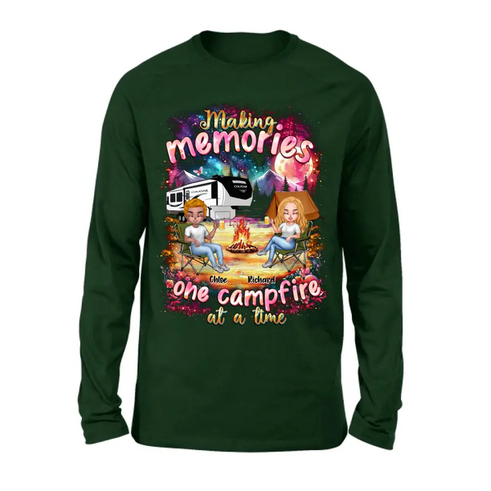 Custom Personalized Camping Shirt/Hoodie - Camping Lovers Gift Idea - Making Memories One Campfire At A Time