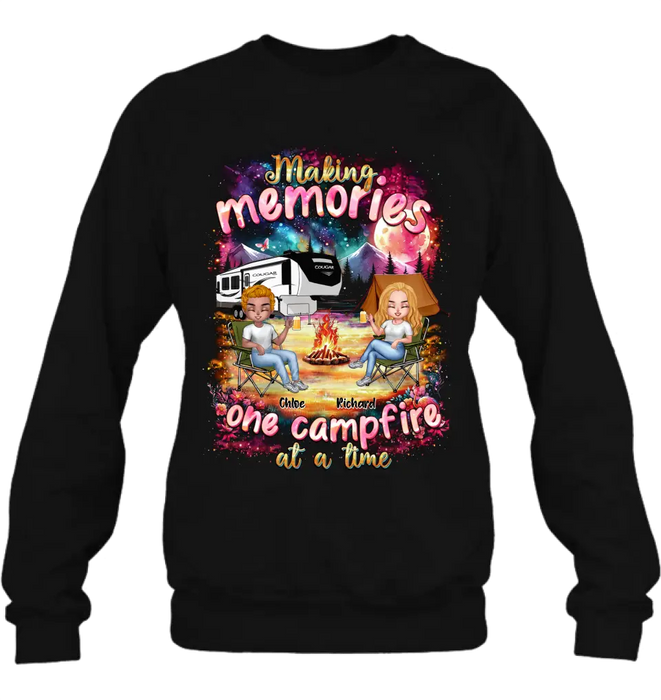 Custom Personalized Camping Shirt/Hoodie - Camping Lovers Gift Idea - Making Memories One Campfire At A Time