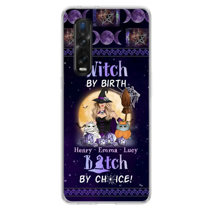 Custom Personalized Pet Witch Phone Case - Halloween Gift For Dog/ Cat Lover - Witch By Birth Bitch By Choice - Case For Oppo/Xiaomi/Huawei