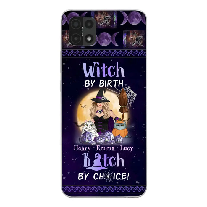 Custom Personalized Pet Witch Phone Case - Halloween Gift For Dog/ Cat Lover - Witch By Birth Bitch By Choice - Case For Oppo/Xiaomi/Huawei