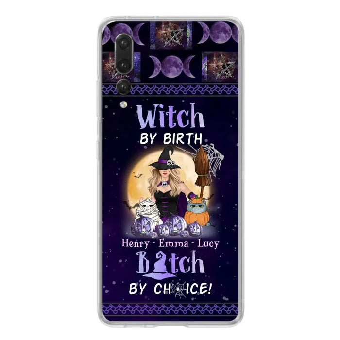 Custom Personalized Pet Witch Phone Case - Halloween Gift For Dog/ Cat Lover - Witch By Birth Bitch By Choice - Case For Oppo/Xiaomi/Huawei