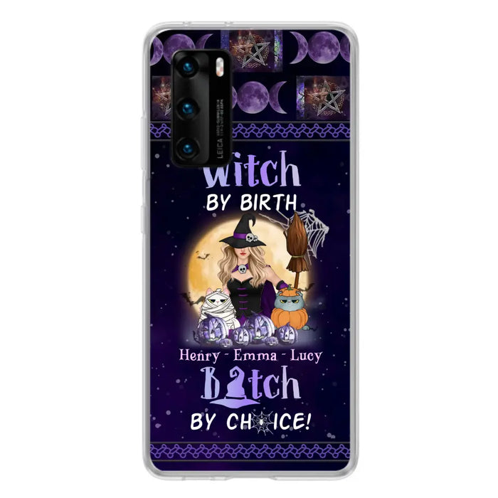 Custom Personalized Pet Witch Phone Case - Halloween Gift For Dog/ Cat Lover - Witch By Birth Bitch By Choice - Case For Oppo/Xiaomi/Huawei