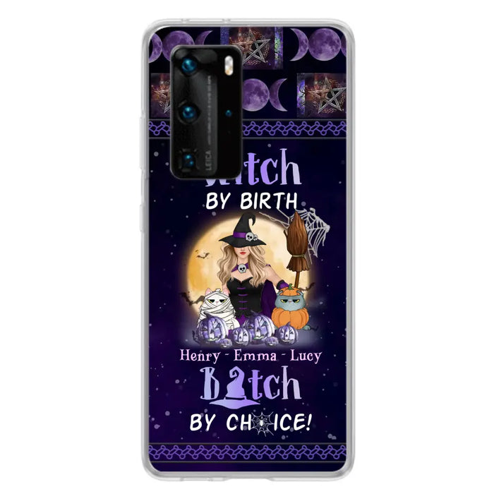 Custom Personalized Pet Witch Phone Case - Halloween Gift For Dog/ Cat Lover - Witch By Birth Bitch By Choice - Case For Oppo/Xiaomi/Huawei