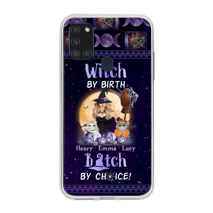 Custom Personalized Pet Witch Phone Case - Halloween Gift For Dog/ Cat Lover - Witch By Birth Bitch By Choice - Case For iPhone And Samsung