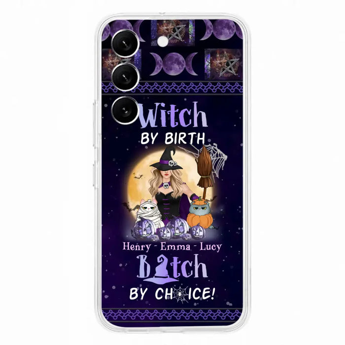 Custom Personalized Pet Witch Phone Case - Halloween Gift For Dog/ Cat Lover - Witch By Birth Bitch By Choice - Case For iPhone And Samsung