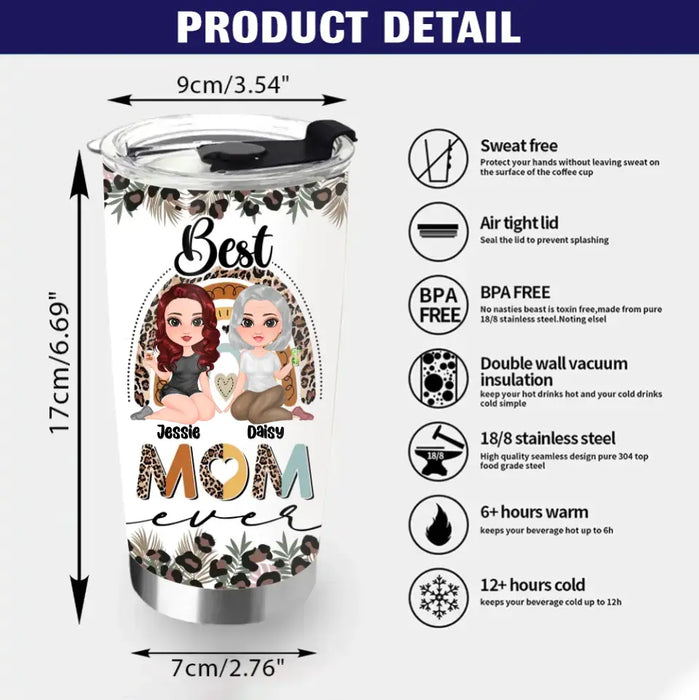 Custom Personalized Mom Tumbler - Mom with up to 3 Children - Mother's Day Gift Idea - Best Mom Ever