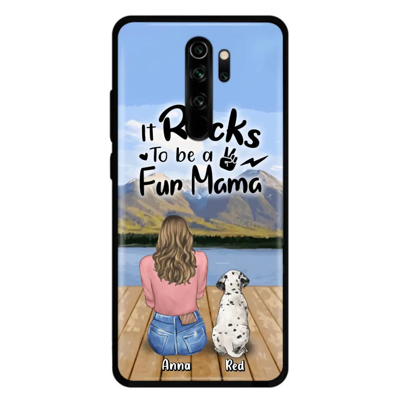 Personalized Pet Mom/Pet Dad Phone Case - Gifts For Pet Lovers With Up to 4 Dogs/Cats/Rabbits - It Rocks To Be A Fur Mama - Case For Xiaomi/Oppo/Huawei