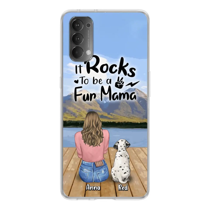 Custom Personalized Pet Mom/Pet Dad Phone Case - Gifts For Pet Lovers With Up to 4 Dogs/ Cats/ Rabbits - It Rocks To Be A Fur Mama - Case For Xiaomi/ Oppo/ Huawei