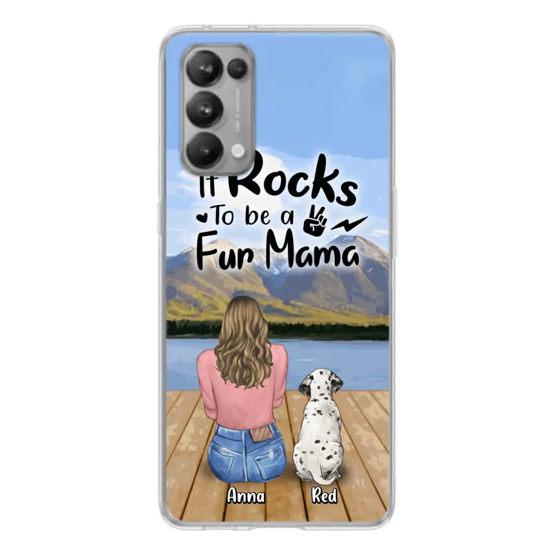 Personalized Pet Mom/Pet Dad Phone Case - Gifts For Pet Lovers With Up to 4 Dogs/Cats/Rabbits - It Rocks To Be A Fur Mama - Case For Xiaomi/Oppo/Huawei