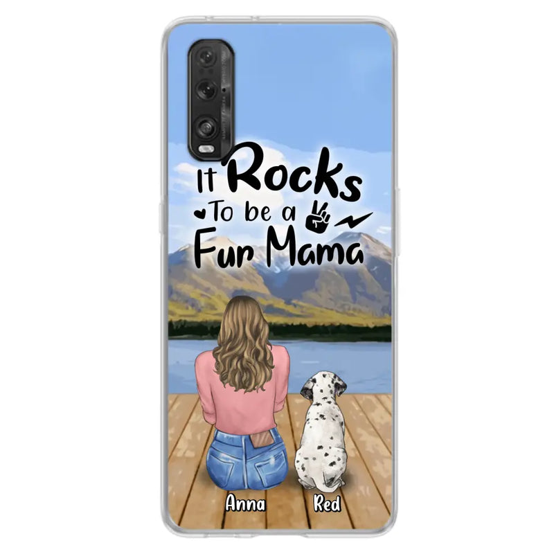 Personalized Pet Mom/Pet Dad Phone Case - Gifts For Pet Lovers With Up to 4 Dogs/Cats/Rabbits - It Rocks To Be A Fur Mama - Case For Xiaomi/Oppo/Huawei