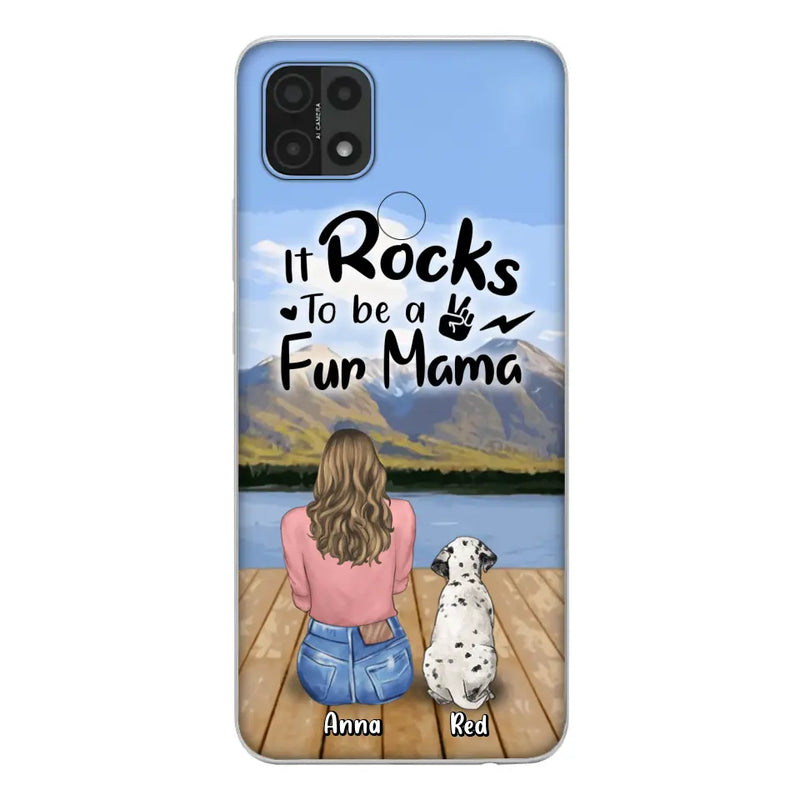 Personalized Pet Mom/Pet Dad Phone Case - Gifts For Pet Lovers With Up to 4 Dogs/Cats/Rabbits - It Rocks To Be A Fur Mama - Case For Xiaomi/Oppo/Huawei
