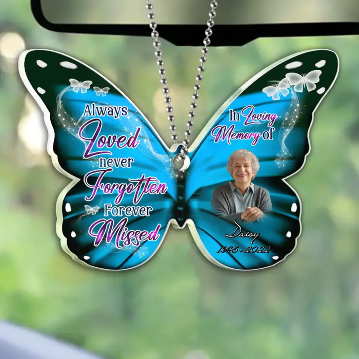 Custom Personalized Memorial Photo Acrylic Ornament - Memorial Gift Idea for Mother's Day/Father's Day - Always Loved Never Forgotten Forever Missed