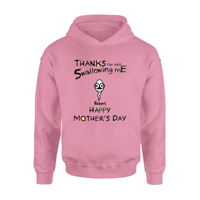 Personalized Sperms Shirt/Hoodie - Gift Idea For Mother's Day - Up to 10 Sperms - Thanks For Not Swallowing Us